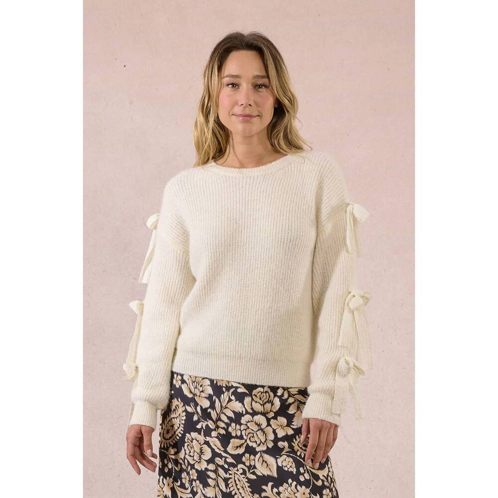 NEW MOLLY BRACKEN ladies knitted sweater in off-white